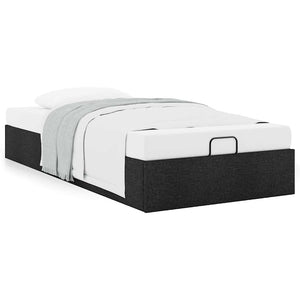 vidaXL Ottoman Bed Frame without Mattress Black 100x200 cm Fabric