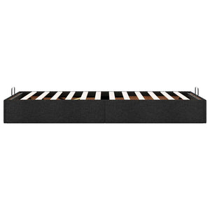vidaXL Ottoman Bed Frame without Mattress Black 100x200 cm Fabric