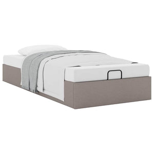 vidaXL Ottoman Bed Frame without Mattress Taupe 100x200 cm Fabric