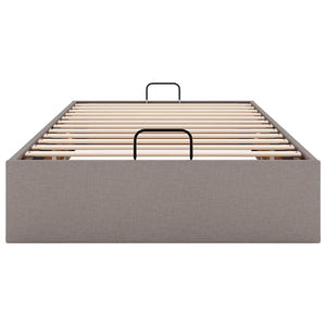 vidaXL Ottoman Bed Frame without Mattress Taupe 100x200 cm Fabric