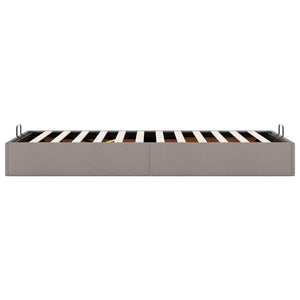 vidaXL Ottoman Bed Frame without Mattress Taupe 100x200 cm Fabric