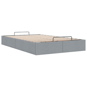 vidaXL Ottoman Bed Frame Light Grey 120x190 cm Fabric (without mattress)