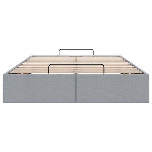 vidaXL Ottoman Bed Frame Light Grey 120x190 cm Fabric (without mattress)