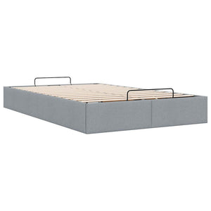 vidaXL Ottoman Bed Frame Light Grey 120x190 cm Fabric (without mattress)