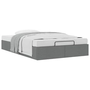 vidaXL Ottoman Bed Frame Dark Grey 120x190 cm Fabric