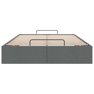 vidaXL Ottoman Bed Frame Dark Grey 120x190 cm Fabric