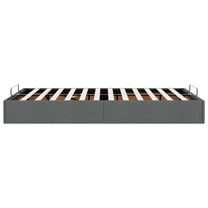 vidaXL Ottoman Bed Frame Dark Grey 120x190 cm Fabric