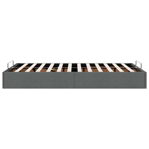 vidaXL Ottoman Bed Frame Dark Grey 120x190 cm Fabric