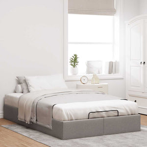 vidaXL Ottoman Bed Frame without Mattress Taupe 120x190 cm Fabric