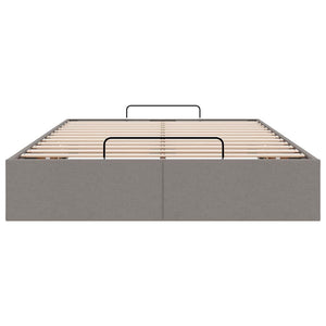 vidaXL Ottoman Bed Frame without Mattress Taupe 120x190 cm Fabric