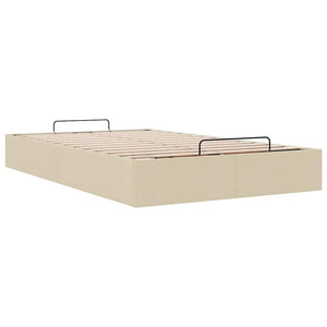 vidaXL Ottoman Bed Frame Cream 120x190 cm Fabric (Mattress Not Included)