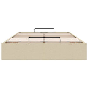 vidaXL Ottoman Bed Frame Cream 120x190 cm Fabric (Mattress Not Included)