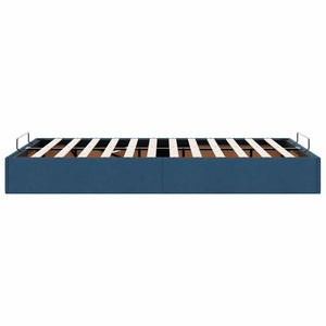vidaXL Ottoman Bed Frame Blue 120x190 cm Fabric (no mattress)