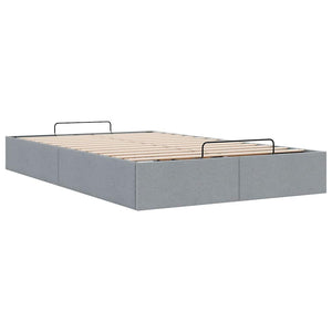 vidaXL Ottoman Bed Frame Light Grey 120x200 cm Fabric Without Mattress