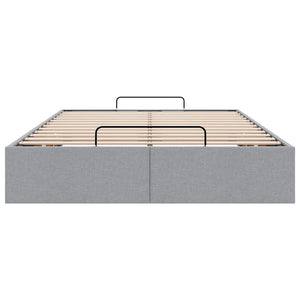 vidaXL Ottoman Bed Frame Light Grey 120x200 cm Fabric Without Mattress