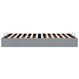 vidaXL Ottoman Bed Frame Light Grey 120x200 cm Fabric Without Mattress
