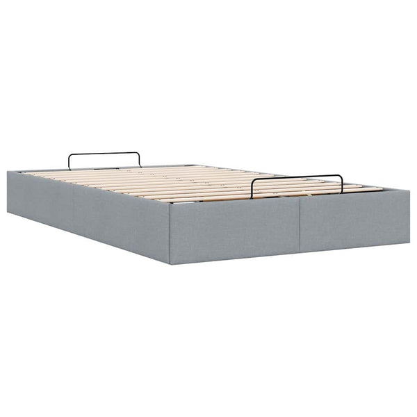 vidaXL Ottoman Bed Frame Light Grey 120x200 cm Fabric Without Mattress