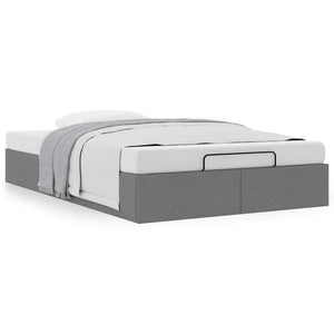 vidaXL Ottoman Bed Frame without Mattress Dark Grey 120x200 cm Fabric