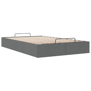 vidaXL Ottoman Bed Frame without Mattress Dark Grey 120x200 cm Fabric