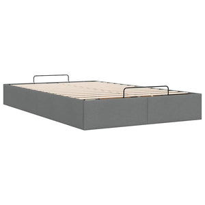 vidaXL Ottoman Bed Frame without Mattress Dark Grey 120x200 cm Fabric