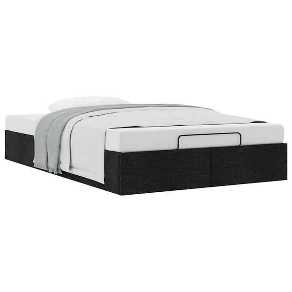 vidaXL Ottoman Bed Frame without Mattress Black 120x200 cm Fabric
