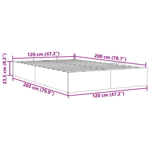 vidaXL Ottoman Bed Frame without Mattress Taupe 120x200 cm Fabric