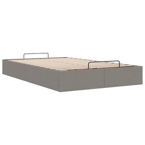 vidaXL Ottoman Bed Frame without Mattress Taupe 120x200 cm Fabric