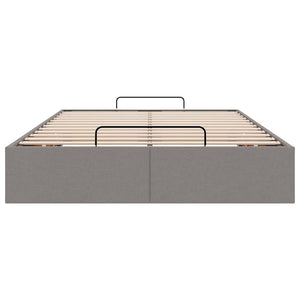 vidaXL Ottoman Bed Frame without Mattress Taupe 120x200 cm Fabric