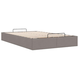 vidaXL Ottoman Bed Frame without Mattress Taupe 120x200 cm Fabric