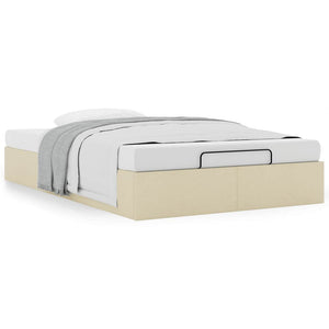 vidaXL Ottoman Bed Frame Cream Fabric 120x200 cm (without mattress)