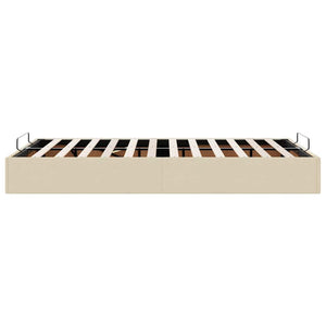 vidaXL Ottoman Bed Frame Cream Fabric 120x200 cm (without mattress)