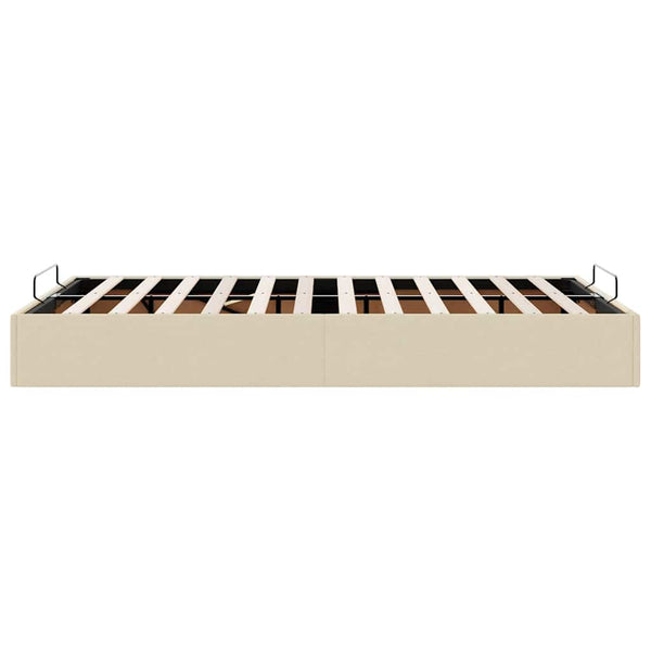 vidaXL Ottoman Bed Frame Cream Fabric 120x200 cm (without mattress)