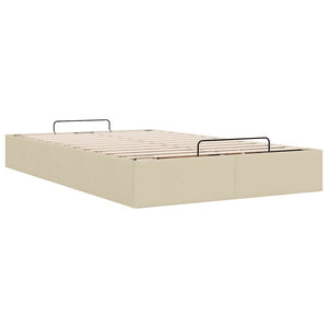 vidaXL Ottoman Bed Frame Cream Fabric 120x200 cm (without mattress)