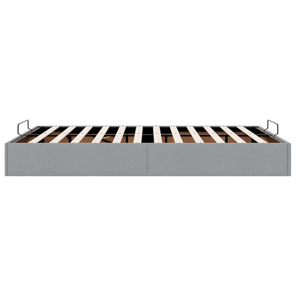 vidaXL Ottoman Bed Frame Light Grey 140x190 cm Fabric (no mattress)