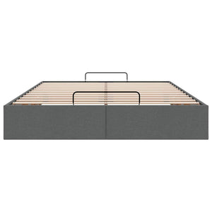 vidaXL Ottoman Bed Frame Dark Grey 140x190 cm Fabric (no mattress)