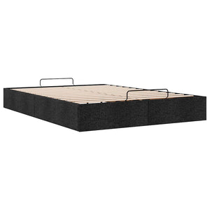vidaXL Ottoman Bed Frame without Mattress Black 140x190 cm Fabric
