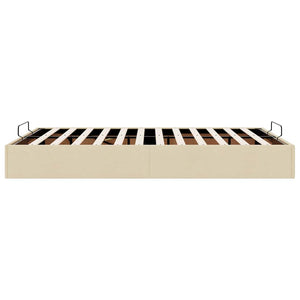 vidaXL Ottoman Bed Frame Cream 140x190 cm Fabric (no mattress)