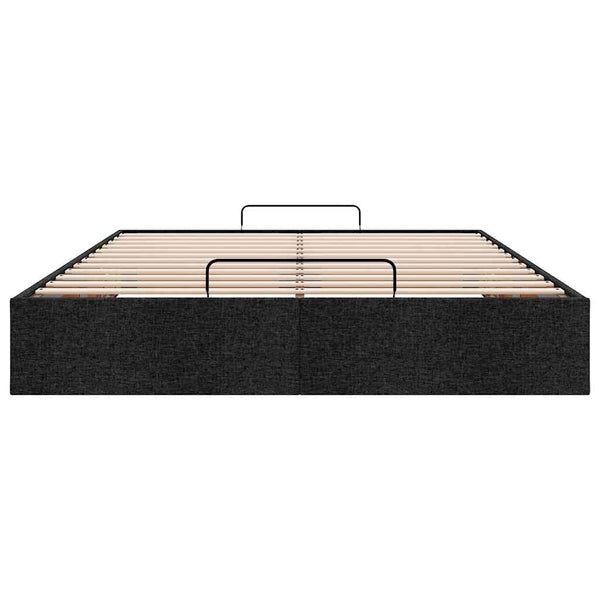 vidaXL Ottoman Bed Frame without Mattress Black 140x200 cm Fabric