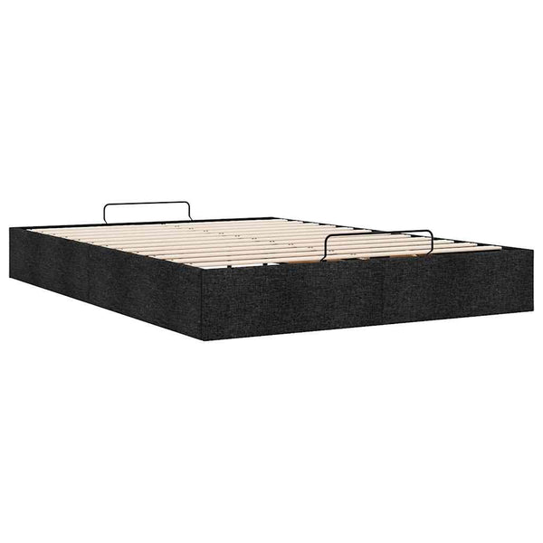 vidaXL Ottoman Bed Frame without Mattress Black 140x200 cm Fabric