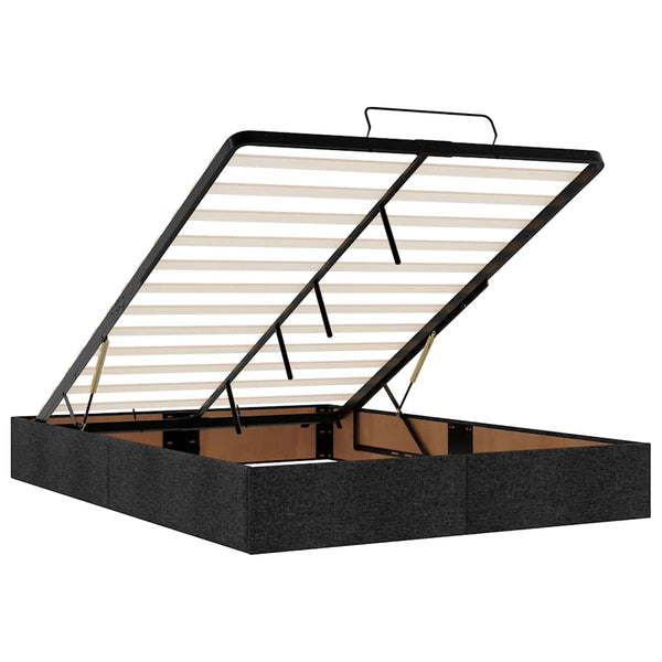 vidaXL Ottoman Bed Frame without Mattress Black 140x200 cm Fabric