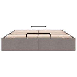 vidaXL Ottoman Bed Frame without Mattress Taupe 140x200 cm Fabric