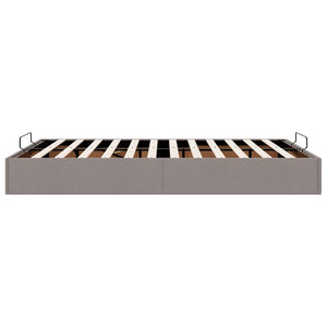 vidaXL Ottoman Bed Frame without Mattress Taupe 140x200 cm Fabric