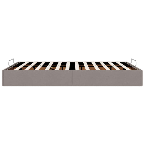vidaXL Ottoman Bed Frame without Mattress Taupe 140x200 cm Fabric