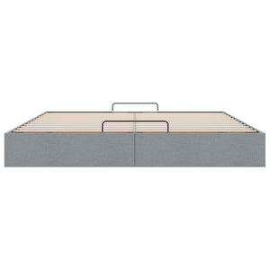 vidaXL Ottoman Bed Frame without Mattress Light Gray 160x200 cm Fabric