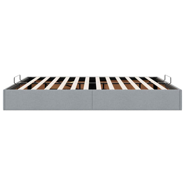 vidaXL Ottoman Bed Frame without Mattress Light Gray 160x200 cm Fabric
