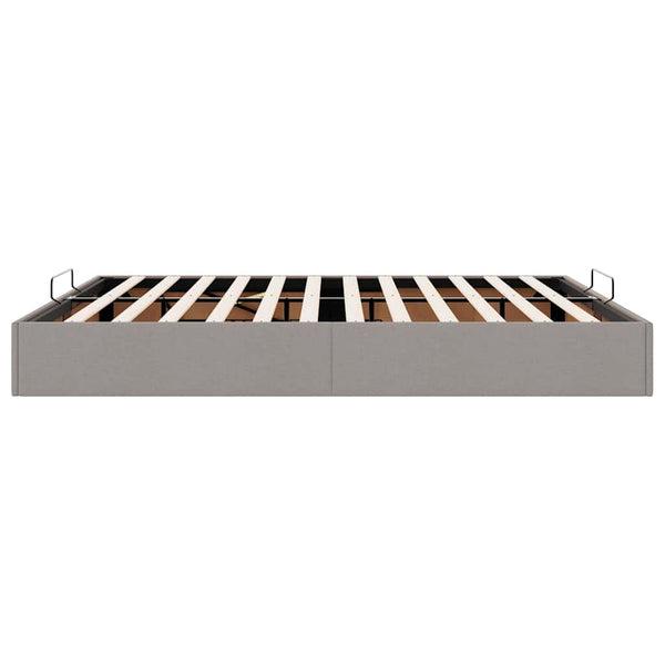 vidaXL Ottoman Bed Frame without Mattress Taupe 160x200 cm Fabric
