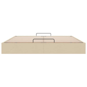 vidaXL Ottoman Bed Frame Cream 160x200 cm Fabric (Mattress Not Included)