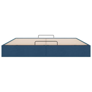vidaXL Ottoman Bed without Mattress Blue 160x200 cm Fabric