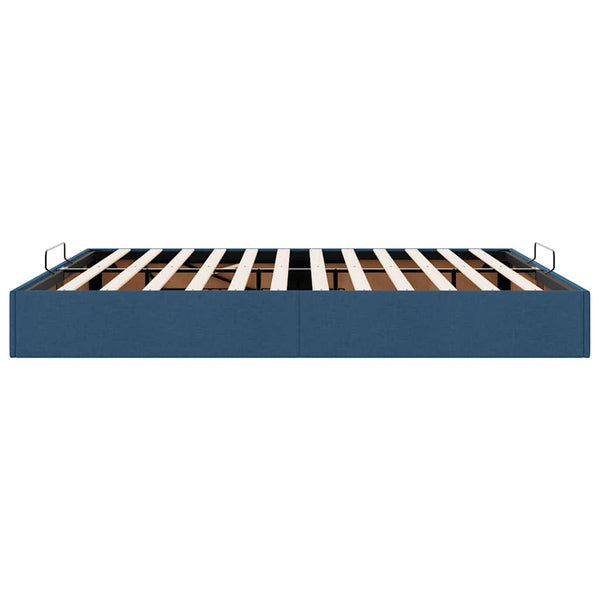 vidaXL Ottoman Bed without Mattress Blue 160x200 cm Fabric