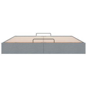 vidaXL Ottoman Bed Frame Light Grey 180x200 cm Fabric Without Mattress